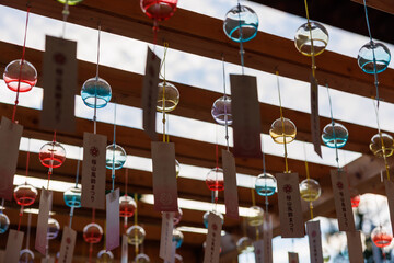 桜山八幡宮の風で揺れる風鈴