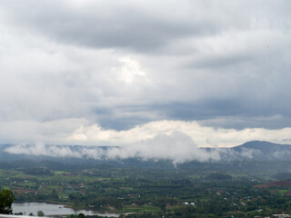 Obraz premium Mountain and sky at Phetchabun, Thailand.