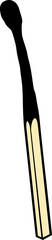 Burnt match stick png illustration