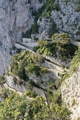 Capri - Tratto della Via Krupp dai Giardini di Augusto