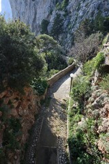 Capri - Inizio della Via Krupp dai Giardini di Augusto