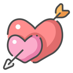 arrow heart icon