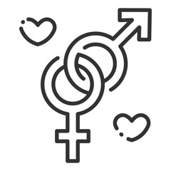 male and female symbols icon