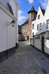 Fototapeta na wymiar Saint Elisabeth Beguinage, Kortrijk, Flanders, Belgium