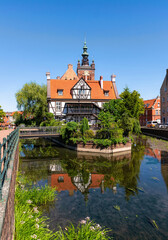 Old miller's house and watermill in Gdansk	
