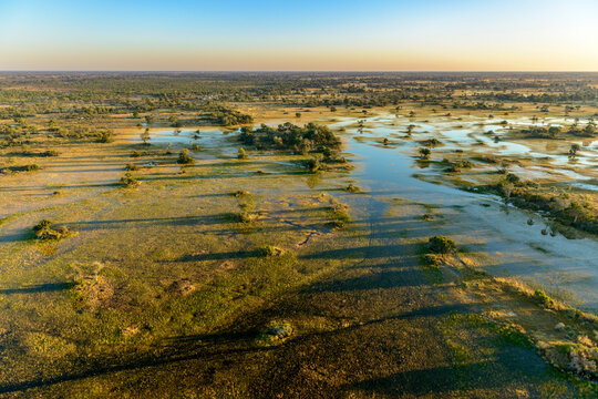 Aerial View Of Okavango Delta. Botswana