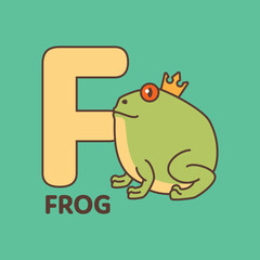 F frog icon design