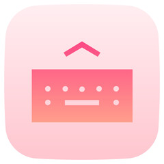 keyboard flat gradient icon