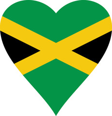 Jamaica heart flag png illustration