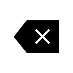 Obraz premium backspace glyph icon