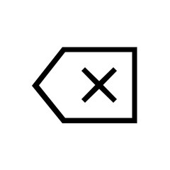 Obraz premium backspace line icon