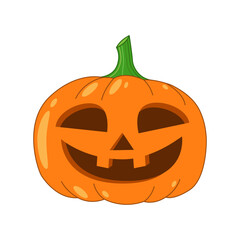 halloween pumpkin isolated on white