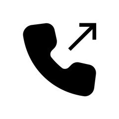 outgoing call glyph icon