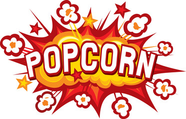 Popcorn design png illustration