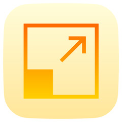 enlarge flat gradient icon