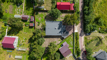 Photo from a quadcopter flying over gardening