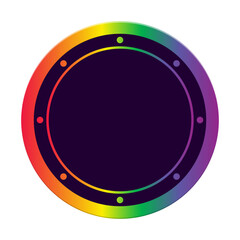 rainbow lgbt round frame