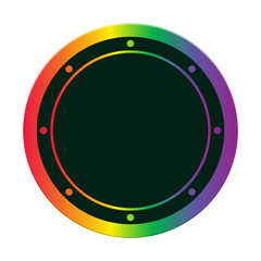 rainbow lgbt round frame