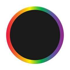rainbow lgbt round frame