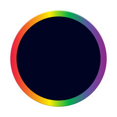 rainbow lgbt round frame