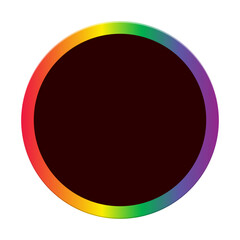 rainbow lgbt round frame