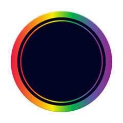 rainbow lgbt round frame