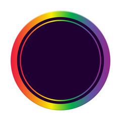 rainbow lgbt round frame