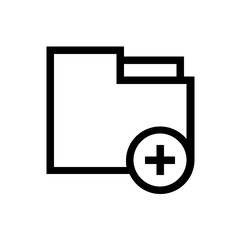 Obraz premium add folder line icon