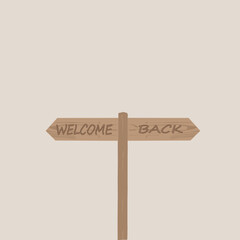 Drewniane tabliczki w kształcie strzałek z napisem © Gracjan