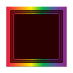 rainbow lgbt square frame