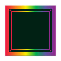 rainbow lgbt square frame