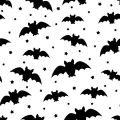 Naklejka premium Seamless pattern silhouettes vector illustration