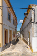 Obraz premium View over the historic whitewashed buildings in the city center of Portalegre in the Alentejo region, Portugal