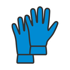 Obraz premium Rubber Protective Gloves Icon