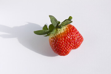 fresh strawberry isolated white background