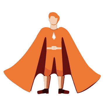 illustration of a king as superhero