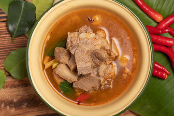 Spicy Braised Pork Tom Yum, Thai food