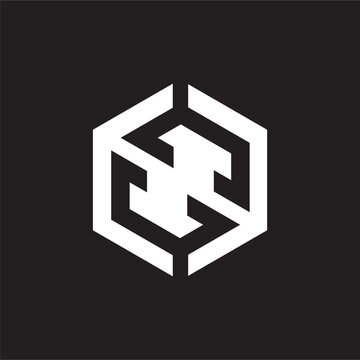CC Hexagon industry logo vector image