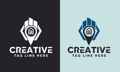 Home icon, location icon, icon set, Real estate Logo Design, Icon pack, Royal Place, Apartment Navy black white Color Creative modern unique iconic Vector Iliustration 