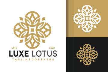 Letter A Lotus Bloom Ornament Logo Design, brand identity logos vector, modern logo, Logo Designs Vector Illustration Template - obrazy, fototapety, plakaty