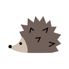 Vector cartoon simple hedgehog isolated on a white background. © Tatiana