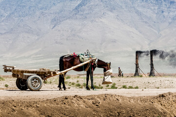 Obraz premium Brick factory near Bagram city and military bases in Afghanistan