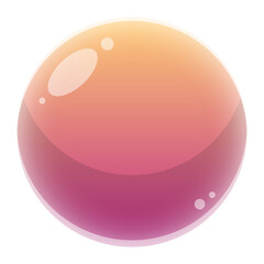 bright gradient round button
