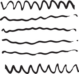 Brush stroke hand drawn marker