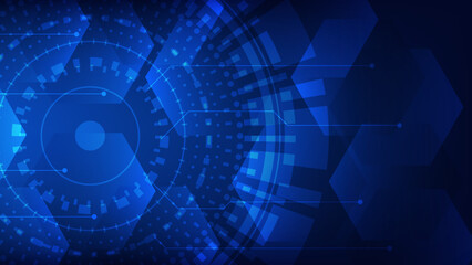 Hi tech circle digital HUD screen for modern graphic design. futuristic technology background concept