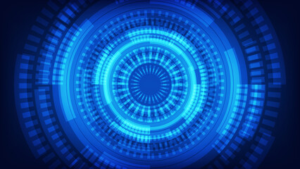 Hi tech circle digital HUD screen for modern graphic design. futuristic technology background concept