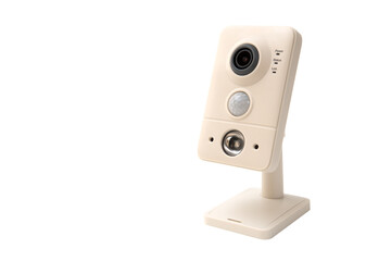 Security camera isolated on white with clipping path.