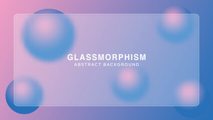 Abstract realistic glass morphism background with colorful gradient violet blue vector illustration