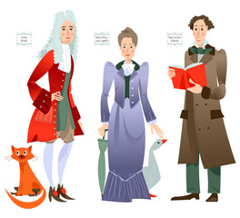 Charles Perrault, Selma Ottilia Lovisa Lagerlöf, Hans Christian Andersen. Famous storytellers. Fairy tales