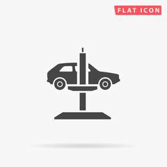 Car lift flat vector icon